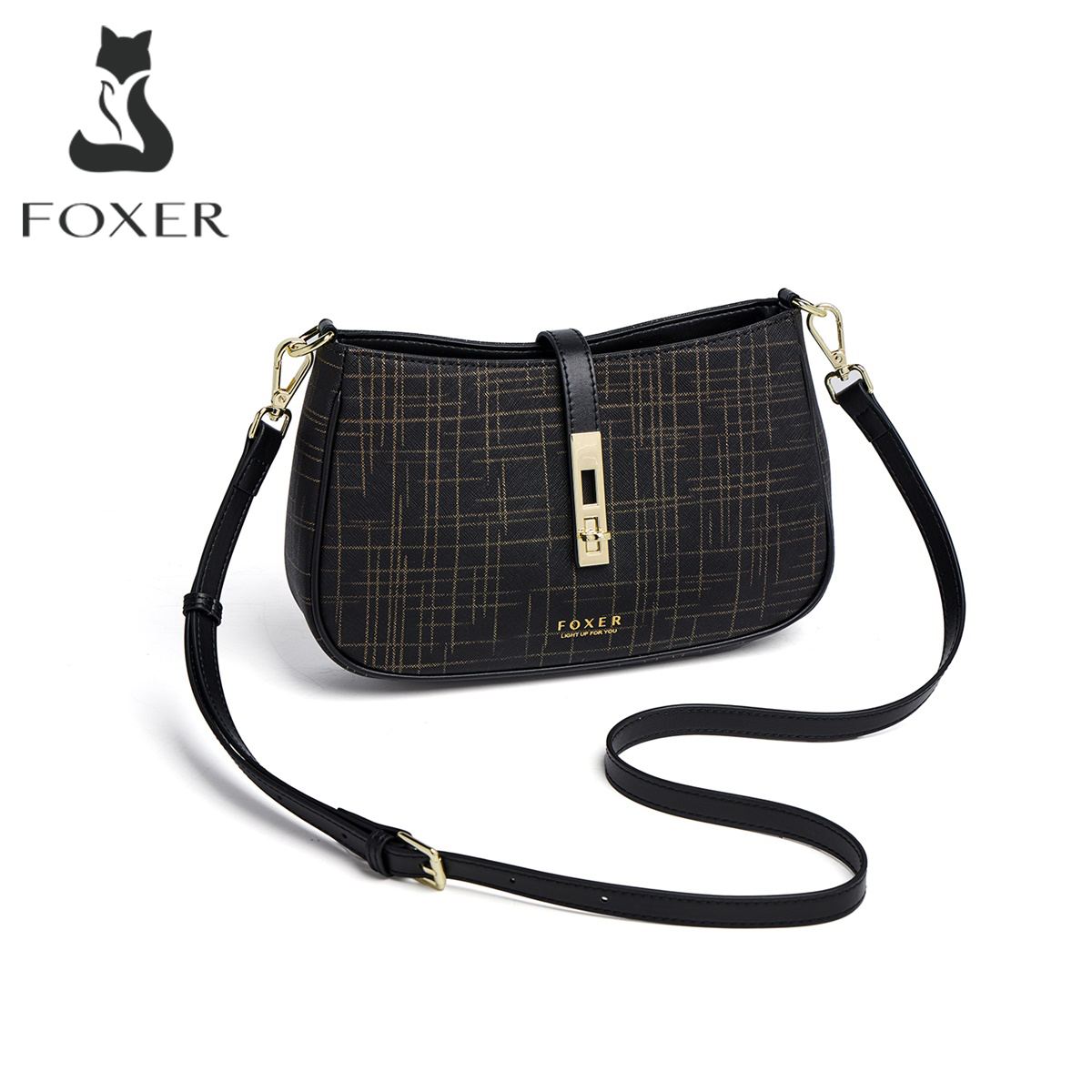 Interior Design Grid - FOXER Tas Selempang Wanita Kulit Split
