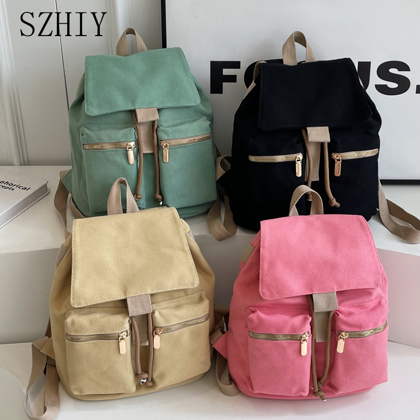 Ransel kanvas wanita tas Trave - Interior Design Women ulasan dan harga