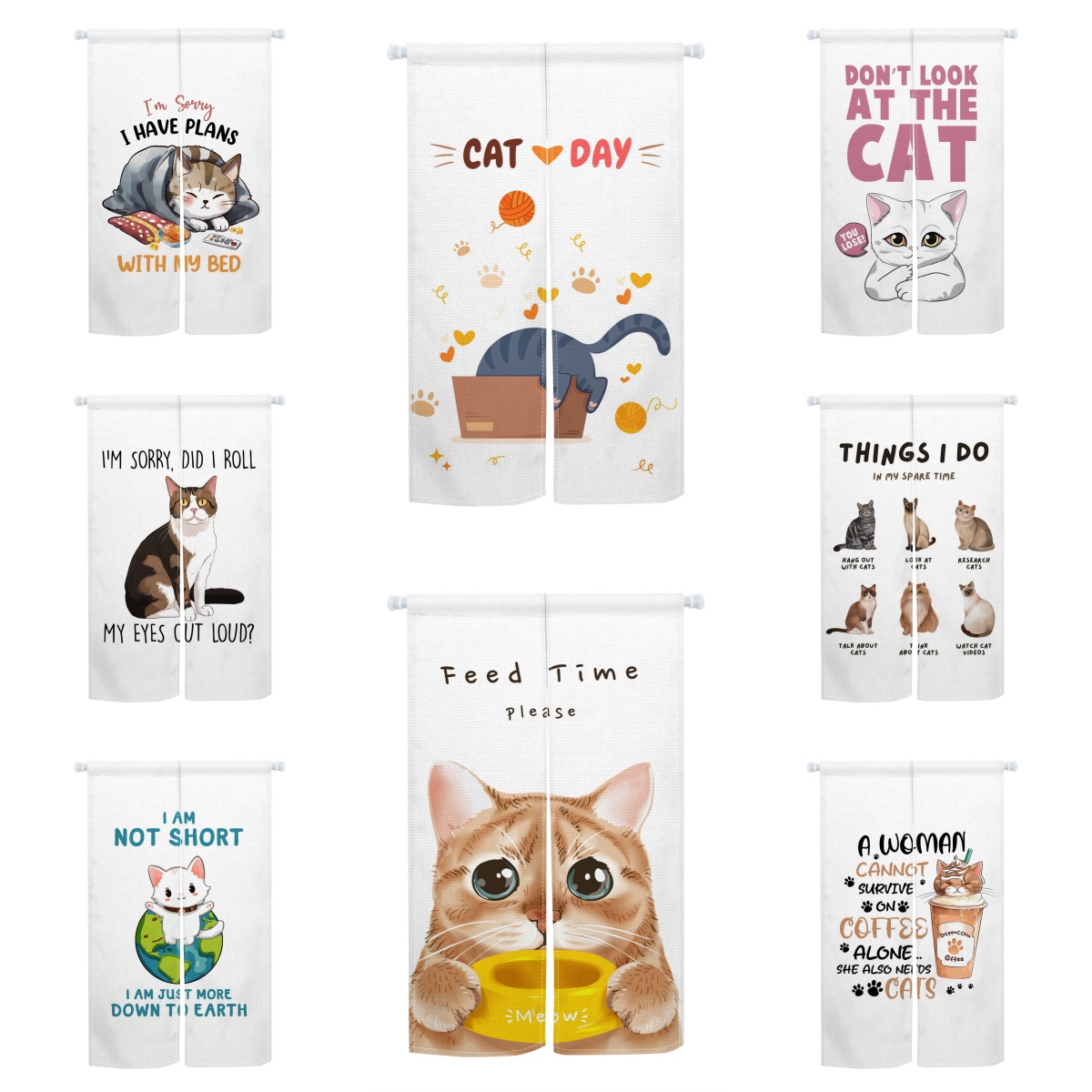 Tirai Pintu Noren Kucing Lucu  - Interior Design Youtube ulasan dan harga