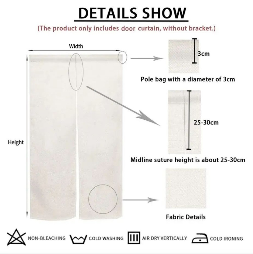 Tirai Pintu Linen Jepang Desai - Interior Design Youtube ulasan dan harga