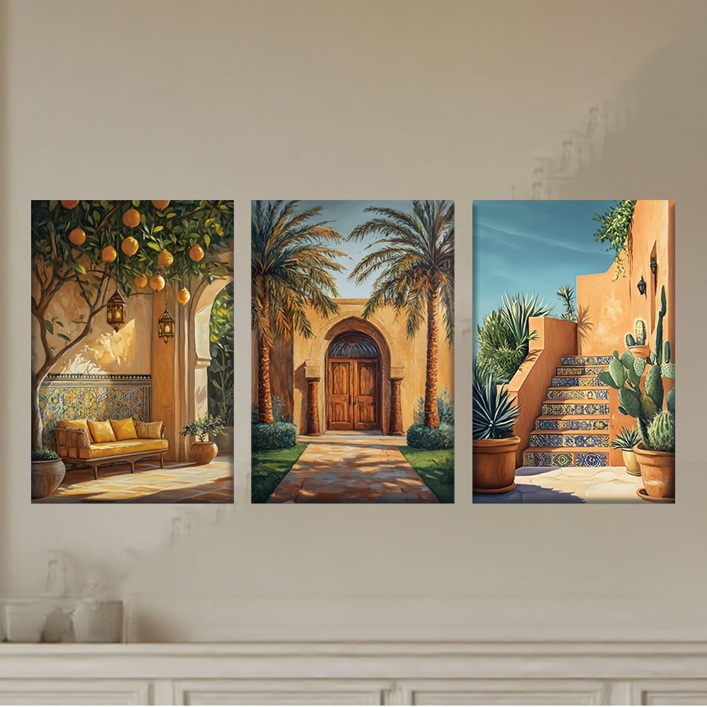 Tanpa Bingkai[JIT]3pcs/set, Lu - Abstract Canvas Set ulasan dan harga