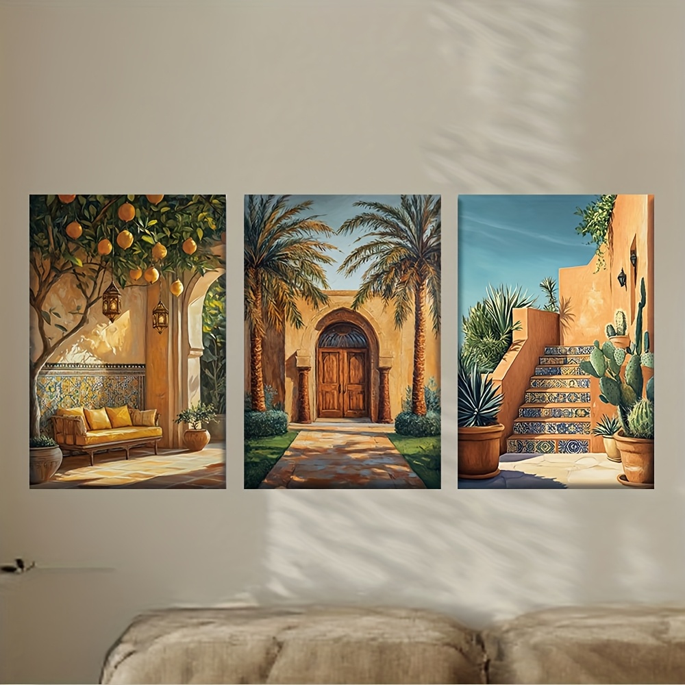 Tanpa Bingkai[JIT]3pcs/set, Lu - Abstract Canvas Set ulasan dan harga