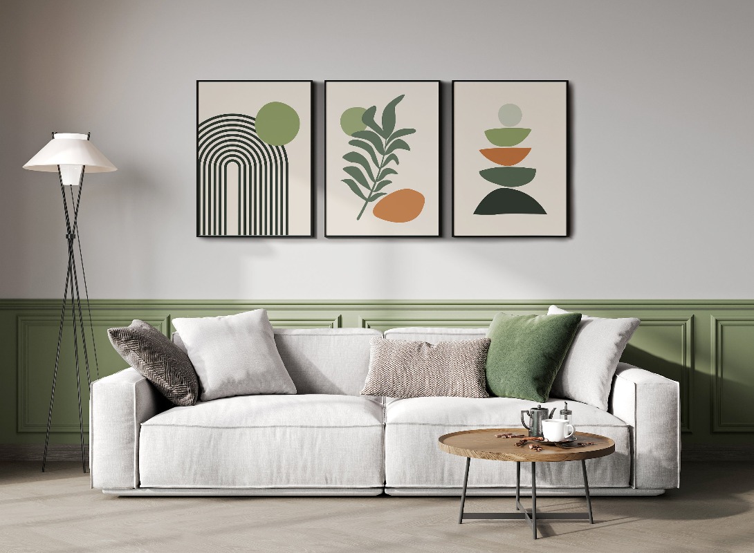 3 buah cetakan seni dekoratif  - Abstract Canvas Set ulasan dan harga