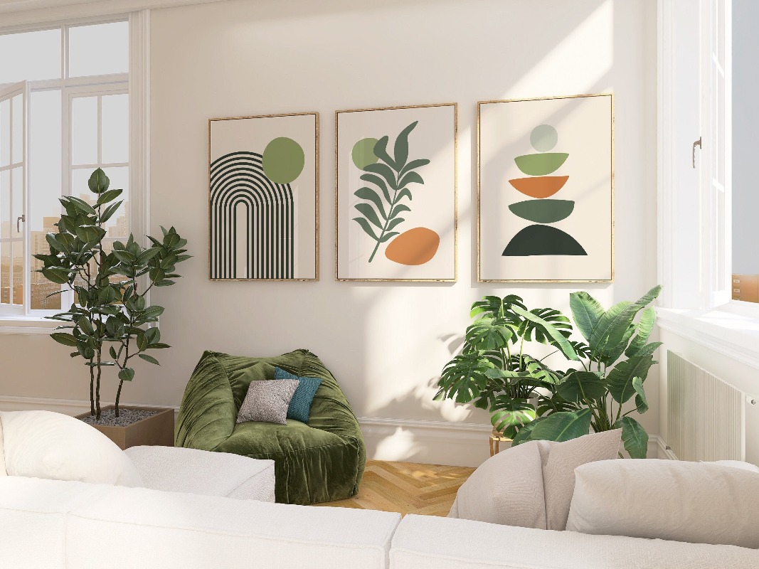 3 buah cetakan seni dekoratif  - Abstract Canvas Set ulasan dan harga