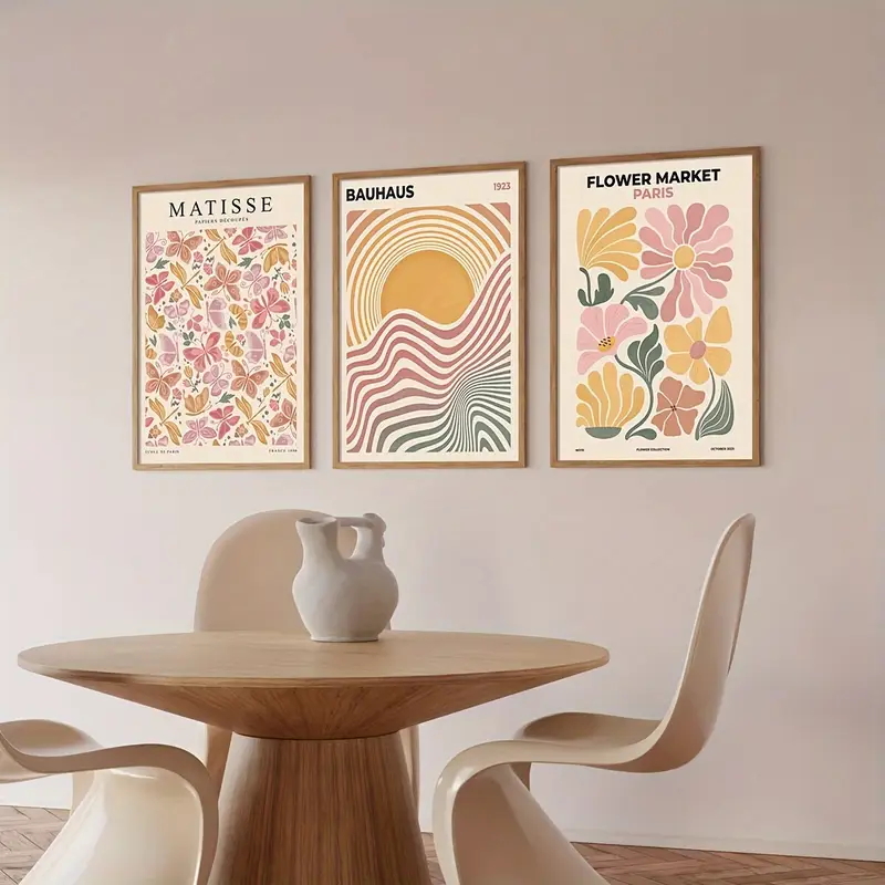 3 Buah Cetakan Seni Dekoratif  - Abstract Canvas Set ulasan dan harga