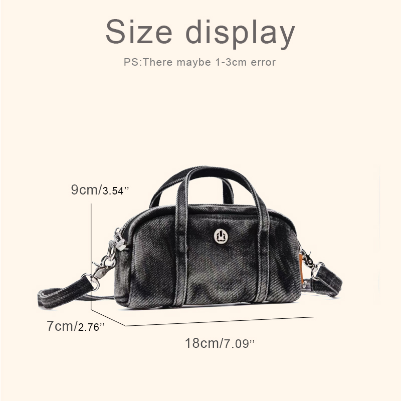 Tas Kotak Denim Mini Kasual Ko - Interior Design Women ulasan dan harga