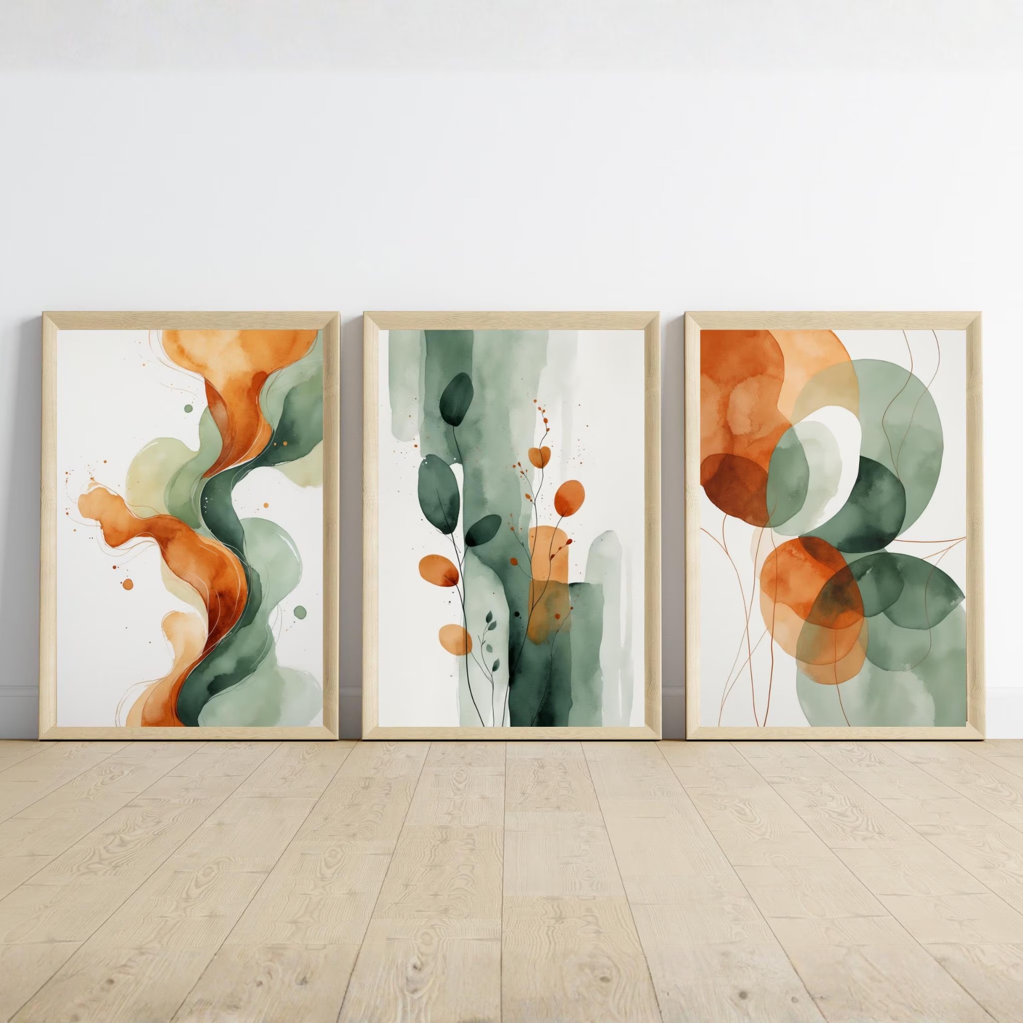 1pc Set Tiga Lukisan Dinding A - Abstract Canvas Set ulasan dan harga