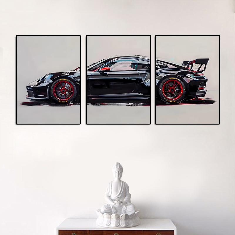 3 Buah/Set Poster Supercar Tan - Abstract Canvas Set ulasan dan harga