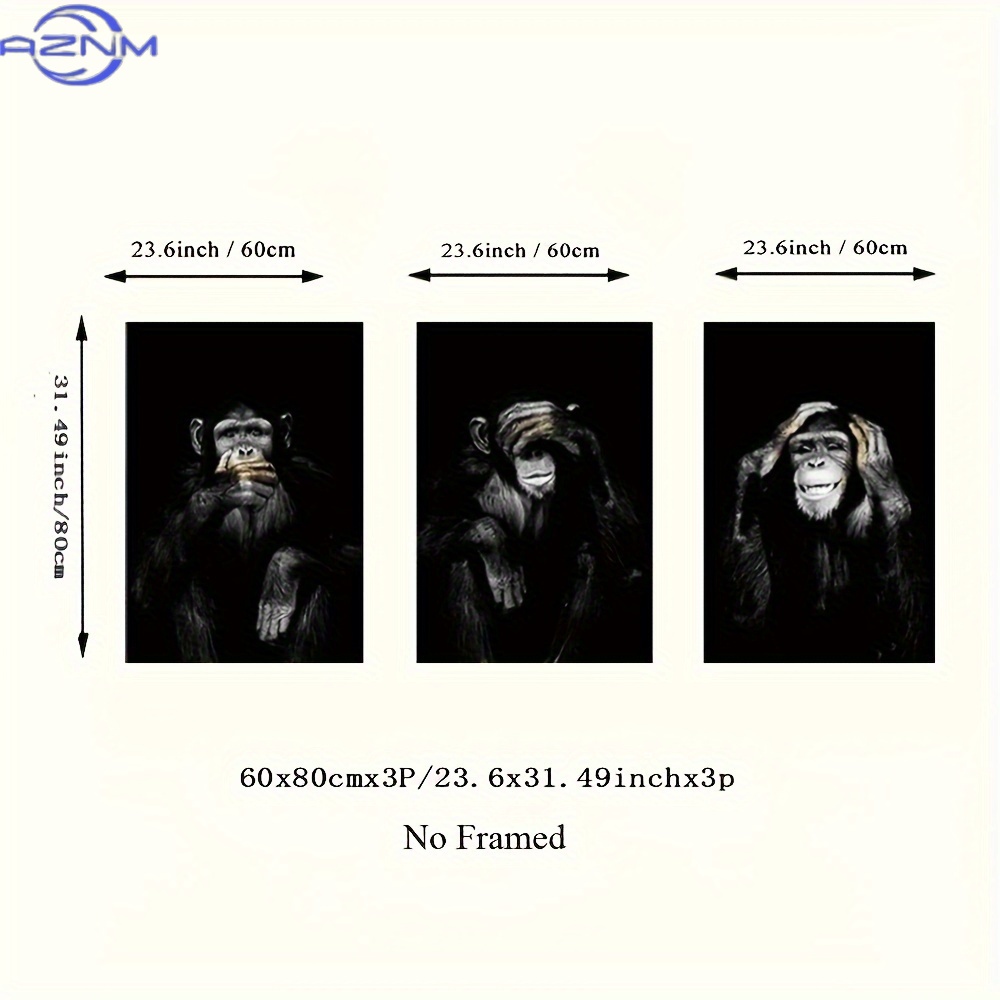 3 Buah/Set Poster Cetak Hitam  - Abstract Canvas Set ulasan dan harga